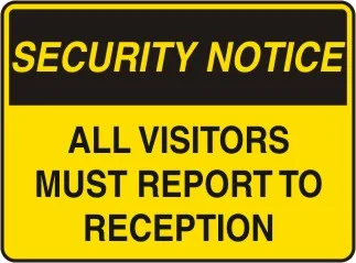 SS 404 — SECURITY NOTICE - SECURITY ALARM WILL SOUND IF DOOR OPENED